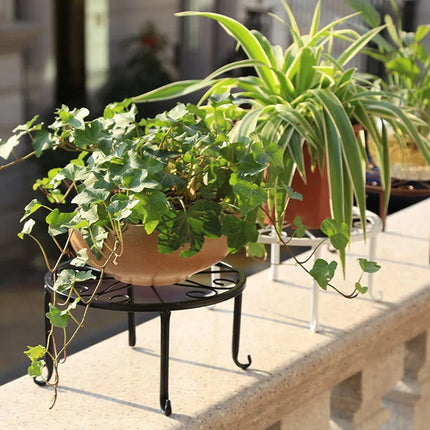 Metal Plant Stand Flower Pot Base Holder Stool for Home Garden Indoor Outdoor Flower Plant Display Free Standing Bonsai Holder