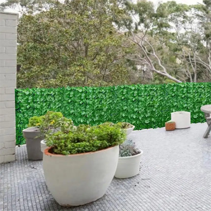 Artificial Leaf Privacy Fence Roll Wall Landscaping Fence Privacy Fence Screen Outdoor Garden Backyard Balcony Green Basket