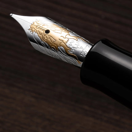 Hongdian N24 Fountain Pen EF F Nib Golden Dragon Year Limited Carving exquisite business Gift Pen school office writing supplies