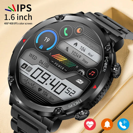 LIGE New Smart Watch Men 1.6 Inch Full Touch Bracelet Fitness Tracker Sports Watches Bluetooth Call Smart Clock Men Smartwatch