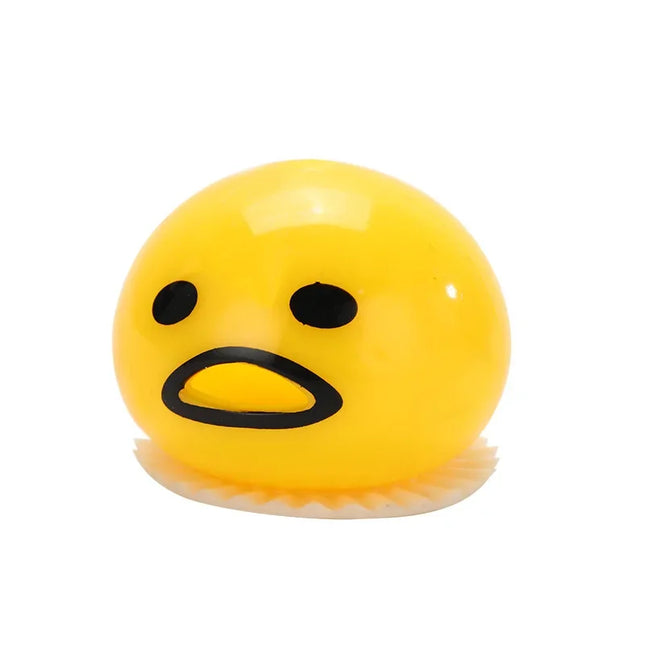 Cute Vomiting Egg Yolk Brother Trick Milk Yolk Bag Cartoon Cute Decompression Pinch Music Fun Gift Toy