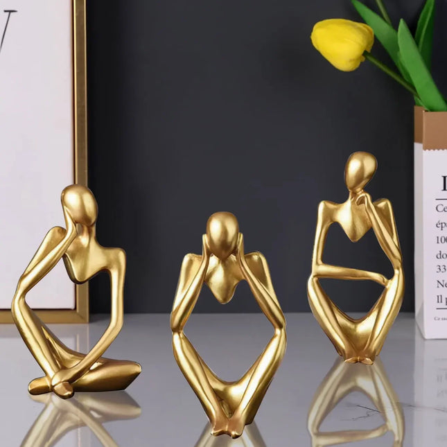 1pcs Nordic Light Luxury Style Abstract Figure Home Decoration Ornaments Mini Shaped Crafts Desktop Decoration Artworks