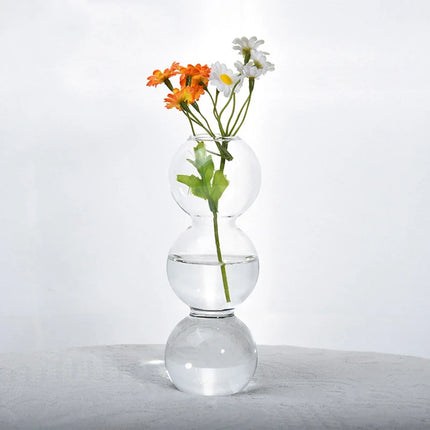 1pc, Clear Glass Bubble Hydroponic Vase,Creative Globose Vase For Wedding Table Centerpieces Home Decoration