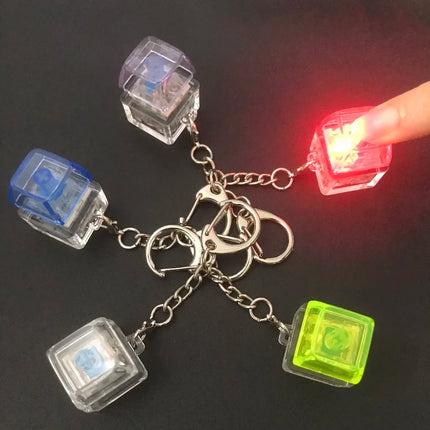 LED Keyboard Key Chain Stress Relief DIY Fidget Button Keycap Fidget Keychain Keyboard Keyring Toys Fingertip Gadget