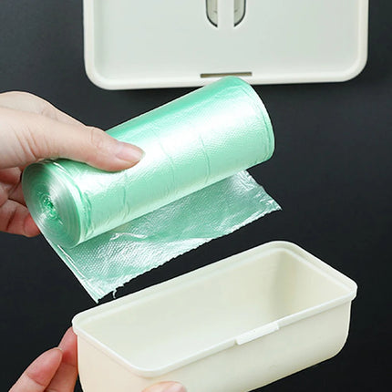 Wall Mounted Trash Bags Storage Box Garbage Bag Dispenser for Kitchen Bathroom Grocery Bag Holder Kitchen Plastic Bags Container