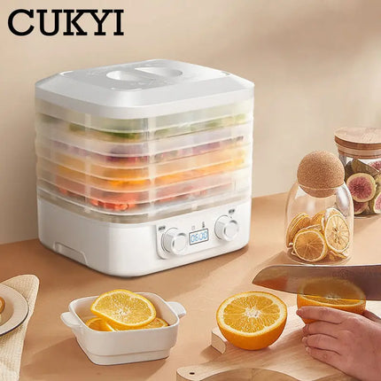 48Hours Long Lasting Thermostatic Fruit Drying Device 3/5 Layers Food Dehydrator Snack Herb Desiccator Temperature Adjustable