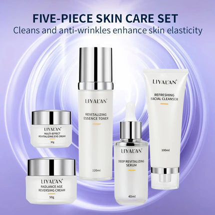 Rejuvenating Skin Care Set Anti Aging Reduce Wrinkle Eye Cream Face Firming Lifting Serum Freckle Whitening Skincare Facial Kit