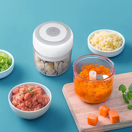 100/250ml Electric Garlic Masher Mini Chopper Vegetable Chili Meat Ginger Masher Machine USB Charging Blenders Kitchen Gadgets