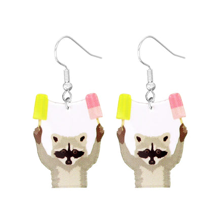 Adorable Animal Drop Earrings - Stainless Steel Acrylic Jewelry Women's Fashion Accessories