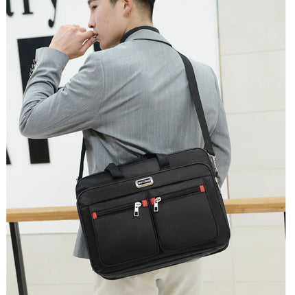 Simple Tote Men Business Briefcase Handbag For 15.6 inch Laptop Bags Large Capacity Shoulder Bags Travel Notebook Messenger Bag