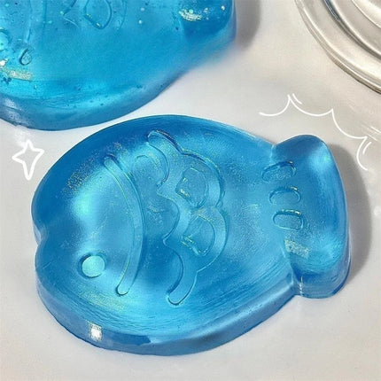 Clear Ice Cubes Squishy Toys Cute Cat Paw Fish Stress Relief Fidget Toy TPR Sticky Antistress Ball Slimy Squeeze Toys