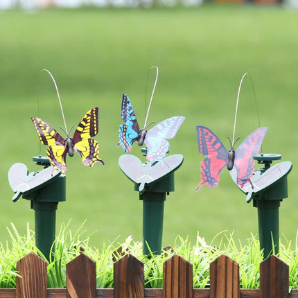 Flying Butterflies Solar Garden Ornaments Waterproof Dancing Fluttering Butterflies Creative Artwork for Outdoor Walkways Decor