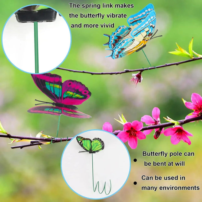 Butterfly Decorations, Butterfly Stakes PVC Waterproof Decorative Colorfuli Garden Stakes for Indoor/Outdoor Christmas YardDecor