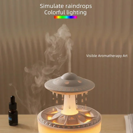 Rain Cloud Night Light humidifier with raining water drop sound and 7 color led light essential oil diffuser aromatherapy