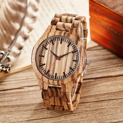 Wood Watch for Men and Women Luxury Quartz Fashion Casual Couple Wristwatches Chronograph Watches