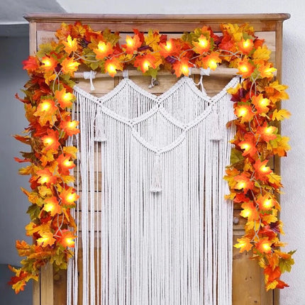 3M 20LED Maple Leaf Light String Fake Autumn Leaves LED Fairy Garland for Christmas Thanksgiving Halloween Party Home Decoration