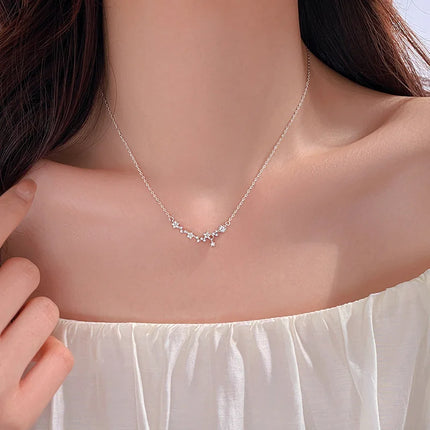 Simple Waterdrop Pendant Necklace for Women Couple Choker Gold Silver Color Chain Wedding Party Friends Jewelry Gift