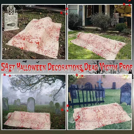 Dead Body Props Halloween Dead Props Outdoor Scary Dead Victiim Creepy Haunted House Ornament Lying Corpses For Haunted House