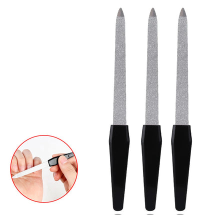 3-Piece Professional Double-Sided Nail Files - Perfect for Home & Salon Manicure & Pedicure!