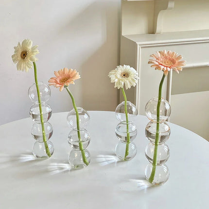 1pc, Clear Glass Bubble Hydroponic Vase,Creative Globose Vase For Wedding Table Centerpieces Home Decoration