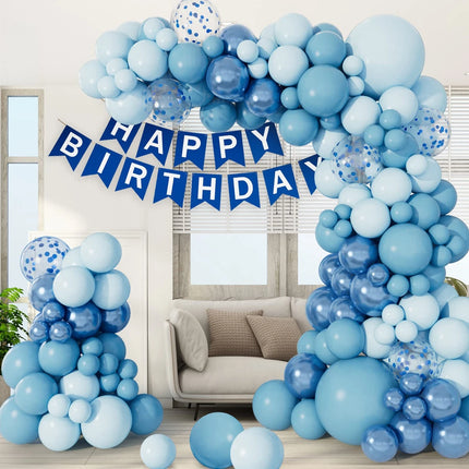 Blue Balloon Garland Arch Kit Happy Birthday Party Decorations Confetti Ballons Baby Shower Baloon Wedding Decor Globos