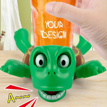 Press To Sound Panicked Turtle Coaster Gaping Eyes Creative Turtle Base Cup Mat Frightened Non-slip Water Cup Pad Cafes