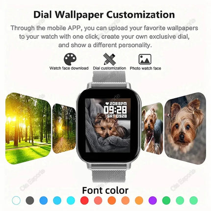 2024 New Smart Watch For Men Women Gift 1.44'' Touch Screen Sports Fitness Watches Bluetooth Calls Digital Smartwatch Wristwatch