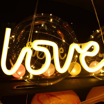 Love LED Neon Sign Light Glowing Valentine's Day Propose Festival Decoration Neon Lamp For Home Party Decor Adult  Gift