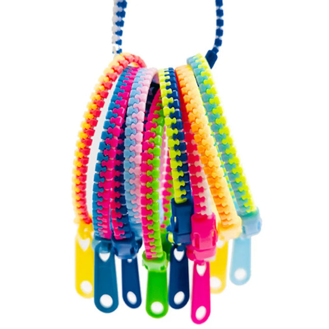 Candy Two-color Zipper Chain Bracelet Fidget Sensory Stress Relief Toys for Children with Autism Adults Anxiety Antistress Gifts