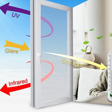 Multi-size One Way Mirror Window Film Privacy Sun Blocking Glass Sticker Heat Control Reflective Film Self Adhesive Window Tint