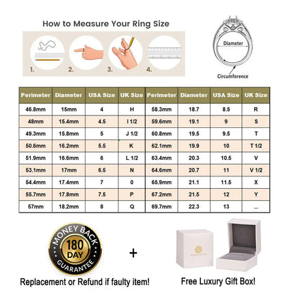 Newshe 2 Carat Bridal Ring Set for Women Yellow Gold Round Cut AAAAA Cubic Zirconia Wedding Engagement Anniversary Band BR1167_Y