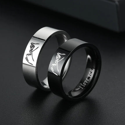 Titanium Steel Ring For Men Women Couple Ring Lovers Promise Ring Wedding Engagement Fashion Jewelry Brithday Gift Wholesale