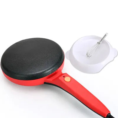 Non-stick Electric Crepe Pizza Maker Pancake Machine Griddle Baking Pan Cake Machine Kitchen Cooking Tools with Egg Beater