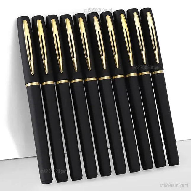 2/4/8/10/20/30/50Pcs Large Capacity Black Ink Gel Pen 0.5 0.7 1.0 Tip Refill Matte Handle Business Signature Writing Stationery