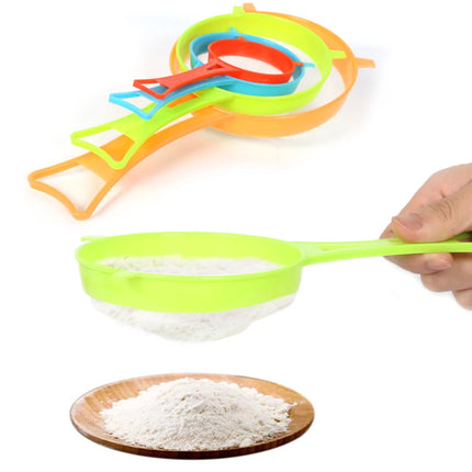 4Pcs/Set Multi Color Flour Sieve Plastic Kitchen Strainer Sieve Multi Purpose Colander Set Four Sizes DIY Kitchen Tools