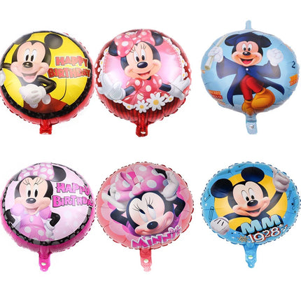 Disney Mickey Minnie Mouse Foil Balloon Baby Shower Birthday Cartoon Mickey Mouse Balloon Party Decoration Air Globos Supplies