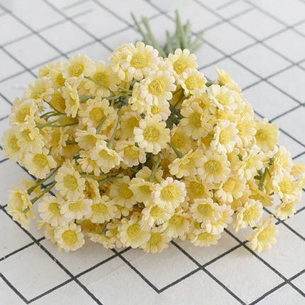 Artificial Daisy Silk White Yellow Blue Simulation Chrysanthemum Fake Flowers Daisy Home Garden Office Decoration