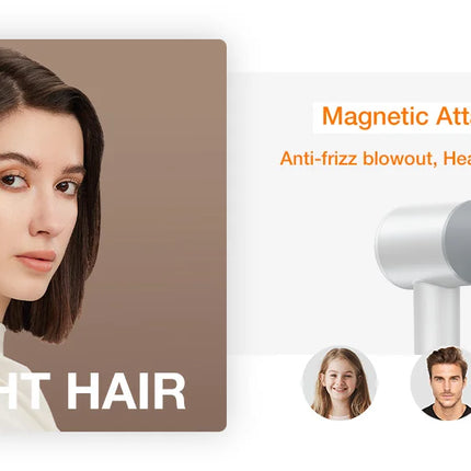 High Speed Hair Dryer, Arctic White, 1600W, Hair Care Mode, 200 Millions Ionic Technology, 3 Speeds & 3 Heat Level