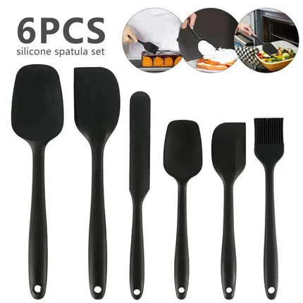 6 Pieces Silicone Spatula Set Food Grade Non Stick Heat Resistant Spatulas Turner for Cooking Baking Mixing Baking Tools