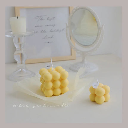 Ins Style Bubble Cube Candle Handmade Scented Candle Aromatherapy Soy Wax Candle Wedding Birthday Candles Party Home Decoration