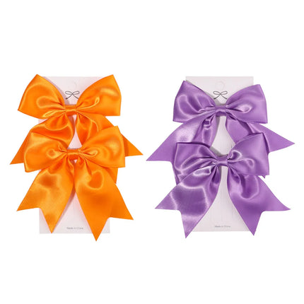 2pcs/set Solid Color Ribbon Grosgrain Bows Hair Clip for Kids Girls Hairpins Barrettes Handmade Baby Headwear Hair Accessories