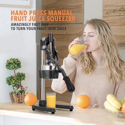 Commercial Heavy Duty Cast Iron Hand Press Manual Orange Citrus Lemon Lime Grapefruit Pomegranate Fruit Juice Squeezer Machine