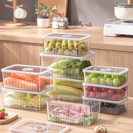 Refrigerator Storage Box Timing Fresh Fridge Organizer Vegetable Fruit Baskets Food Storage Containers Pantry Kitchen Organizer