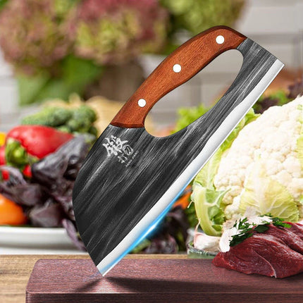 Seely forged kitchen slicer, sharp stainless steel 50CR15MOV home chef solid wood handle cutting vegetables, carving knife tools