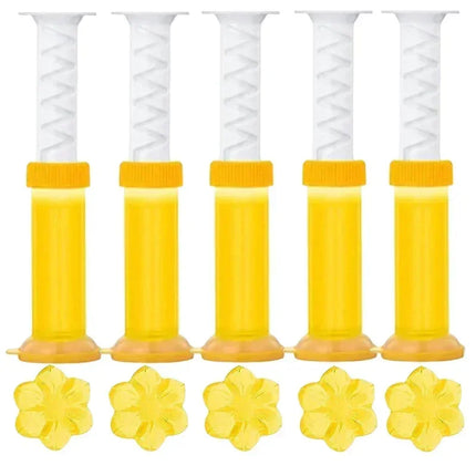 Color Flower Toilet Cleaner Gel Syringe Aromatic Drain Toilet Cleaning Detergent Air Freshener Remove Odor Home Bathroom Supply