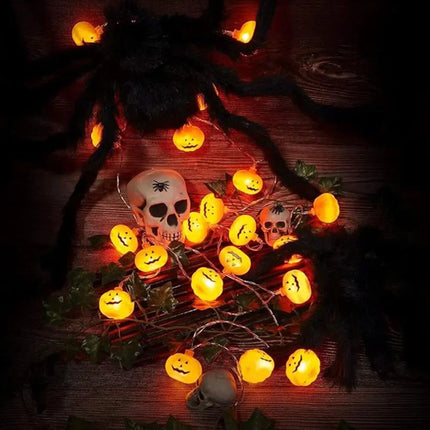 1.5M/3M LED Pumpkin Light String Halloween Decoration Battery Operated DIY Fairy Lamp For Horror Halloween Happy Party Lights