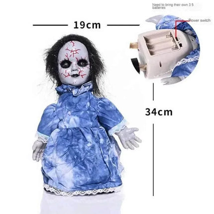 2024 Halloween Decoration Walking Doll Voice-activated Induction Light-emitting Bar Haunted House Scene Layout Display