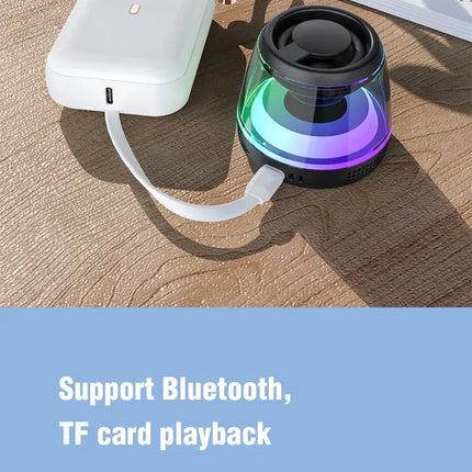 Magnetic Bluetooth Speaker RGB Mini Portable Speaker Magnetic Phone Holder Ring Wireless Sound Box Bluetooth Speaker Tower