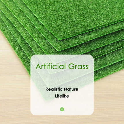 2PCS Artificial Grass Outdoor Gardening Turf Lawn Synthetic Fake Grass Carpetfaux Micro-landscape DIY Flocking Rug 30*30cm