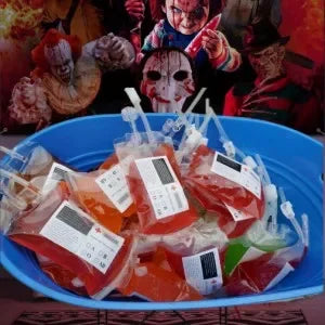 Empty Blood Bags Drinks for Halloween Zombie Vampire Costume Props Nurse Graduation Theme Party Favors Drink Pouches 10/20 PCS